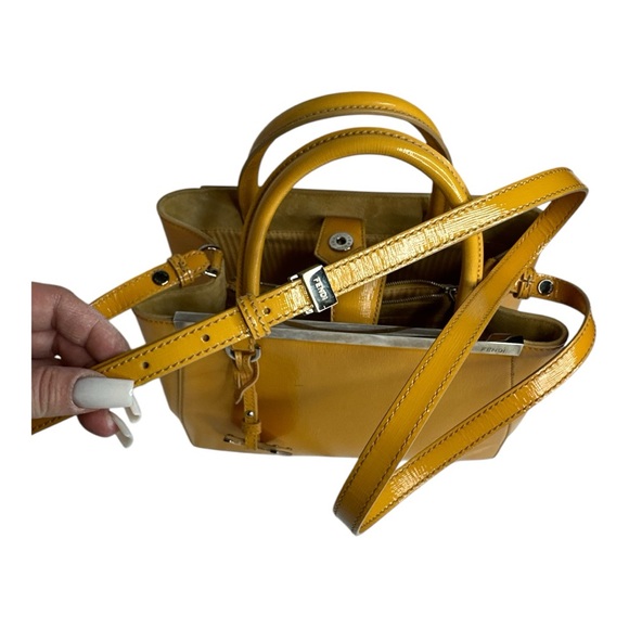 Fendi Yellow Leather 2Jours 2way Crossbody Tote Bag 920FF51 - Picture 12 of 16